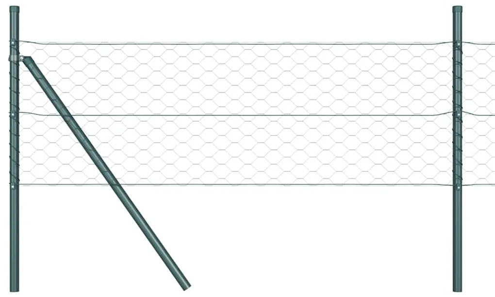 vidaXL Στύλος Περιφράξεων Πράσινο 25 x 0,4 μ. (50 χλστ πλέγμα)