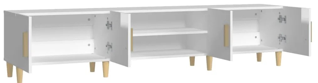 vidaXL Έπιπλο Τηλεόρασης Γυαλ. Λευκό 180x31,5x40 εκ Επεξεργασμένο Ξύλο