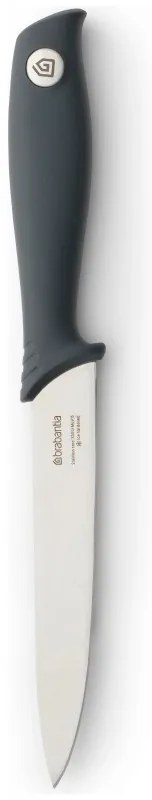 Μαχαίρι Brabantia Tasty+ 1001165, 13,3 cm, Σκληρυμένο ατσάλι, Ανθεκτικό σε γρατζουνιές και διάβρωση, Σκούρο γκρι