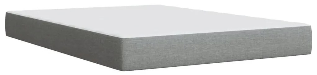 Κρεβάτι Boxspring με Στρώμα Αν. Πράσινο 160x200εκ Υφασμάτινο - Γκρι