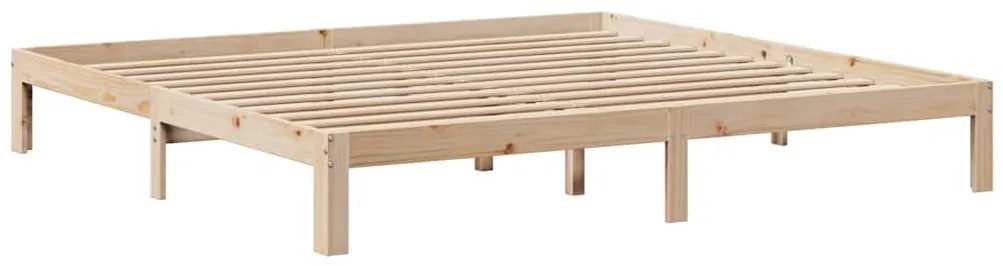 vidaXL Κρεβάτι Βιβλιοθήκη Χωρίς Στρώμα 180x200 εκ Μασίφ Ξύλο Πεύκου
