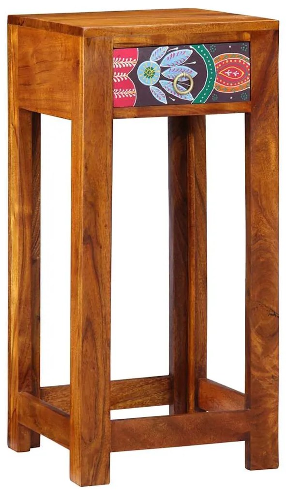 vidaXL Βάση τηλεφώνου Καφέ 35 x 35 x 75 εκ. Μασίφ ξύλο ακακίας
