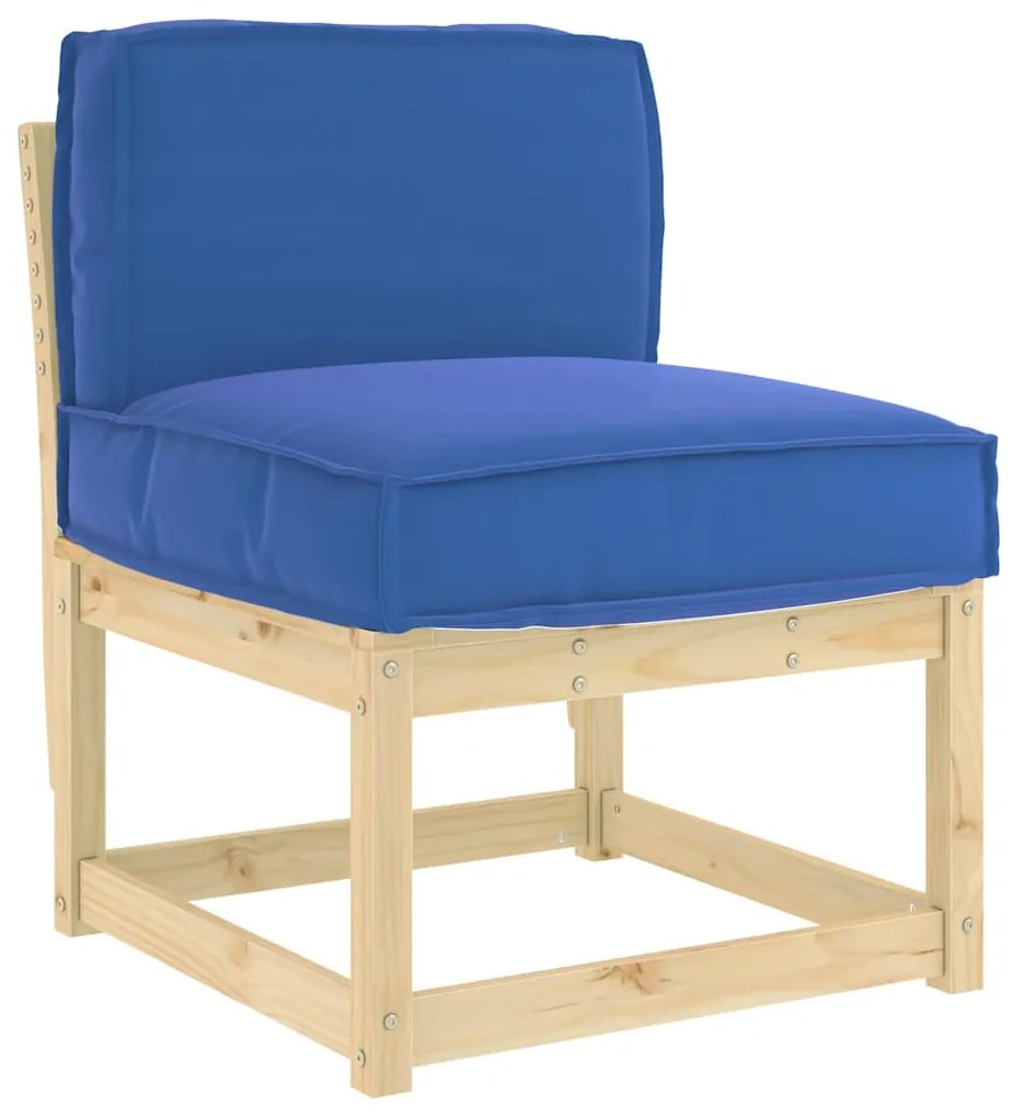 vidaXL Μαξιλάρι παλέτας για πλάτη Μπλε Ρουά 60 x 40 x 12 cm