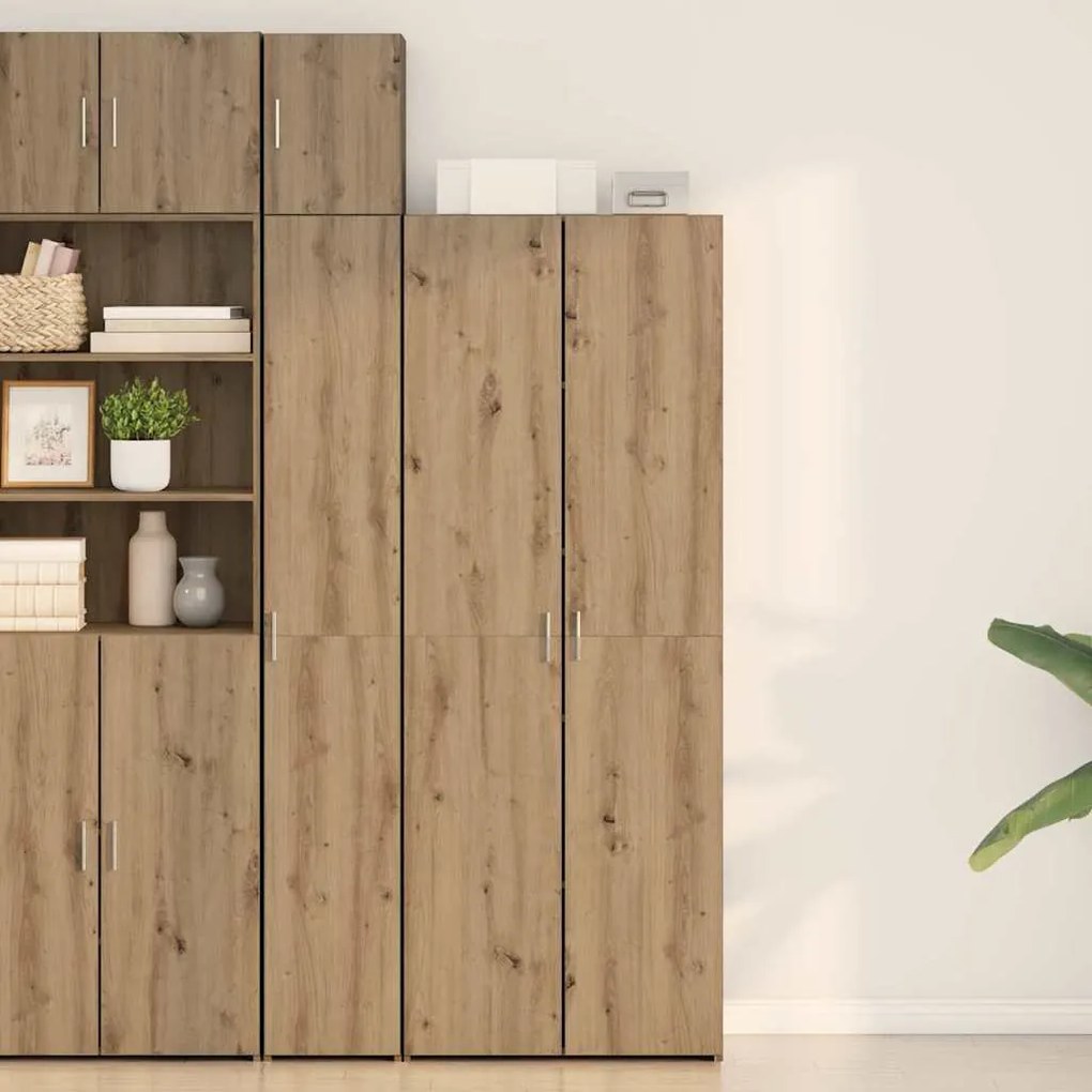 vidaXL Ψηλός μπουφές Artisan Oak 70x42.5x185 εκ. Μηχανικά επεξεργασμένο ξύλο
