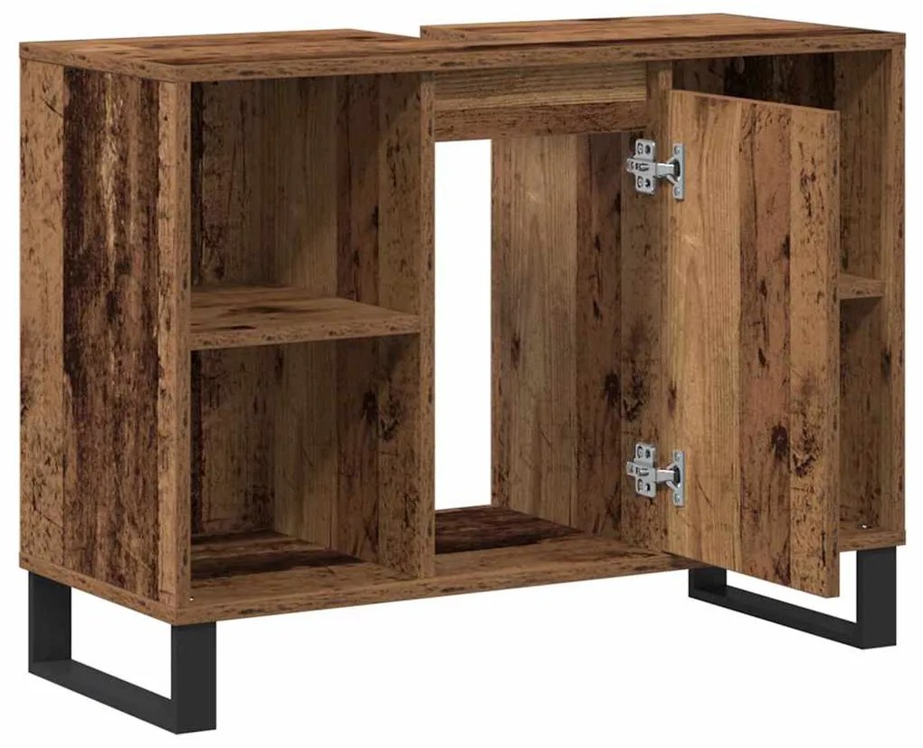 vidaXL Ντουλάπι Μπάνιου Παλαιό ξύλο 80 x 33 x 60 εκ Επεξεργασμένο ξύλο