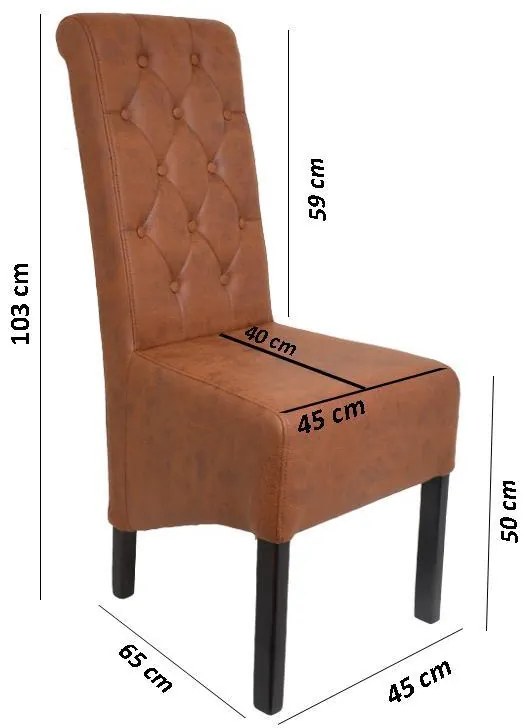 Καρέκλα Τραπεζαρίας NEW Τ-14 Fylliana Terracota με Wenge Ξύλινα πόδια 45x65x103εκ. 2αδα 45x65x103 εκ.