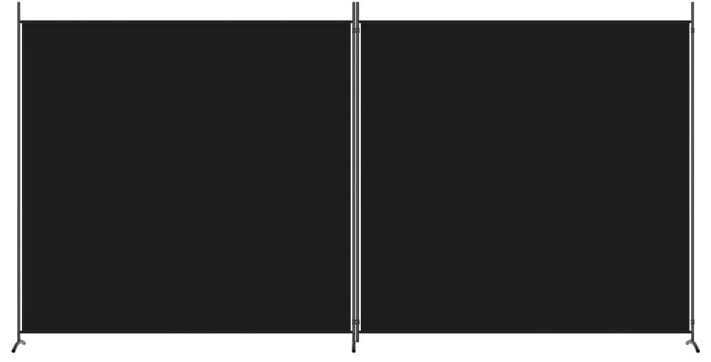 vidaXL Διαχωριστικό Δωματίου με 2 Πάνελ Μαύρο 348x180 εκ. από Ύφασμα