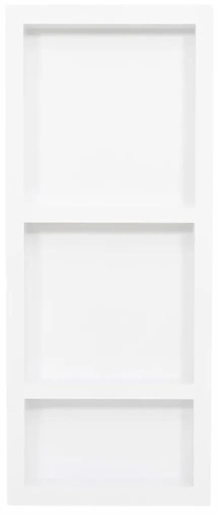 vidaXL Ράφι Ντουζιέρας με 3 Τμήματα Λευκό Ματ 41 x 99 x 9 εκ.
