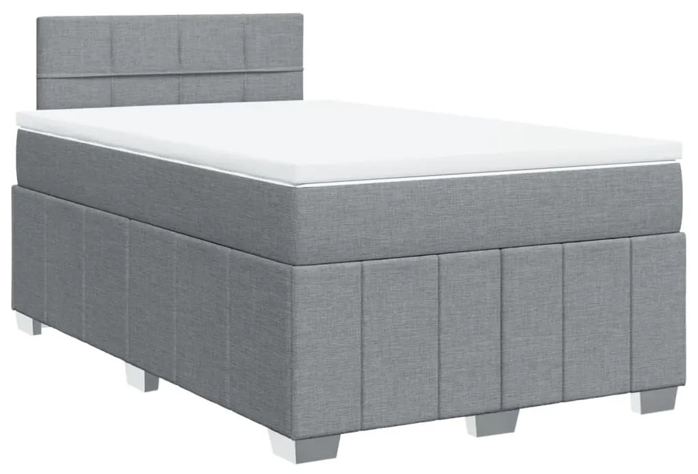 ΚΡΕΒΑΤΙ BOXSPRING ΜΕ ΣΤΡΩΜΑ ΑΝΟΙΧΤΟ ΓΚΡΙ 120X190 ΕΚ. ΥΦΑΣΜΑΤΙΝΟ 3289307