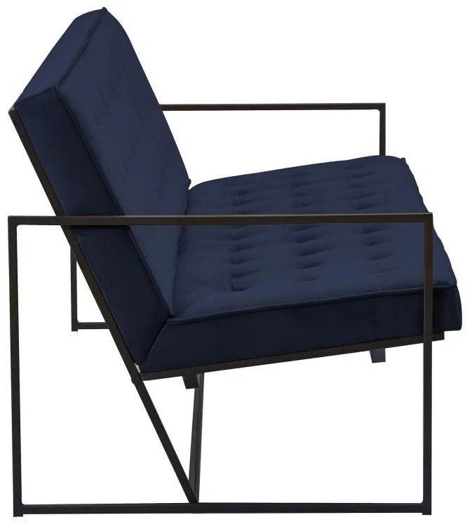 Καναπές Concept 55 194, Μπλε, 172x78x81cm, Ταπισερί, Πόδια: Μεταλλικά