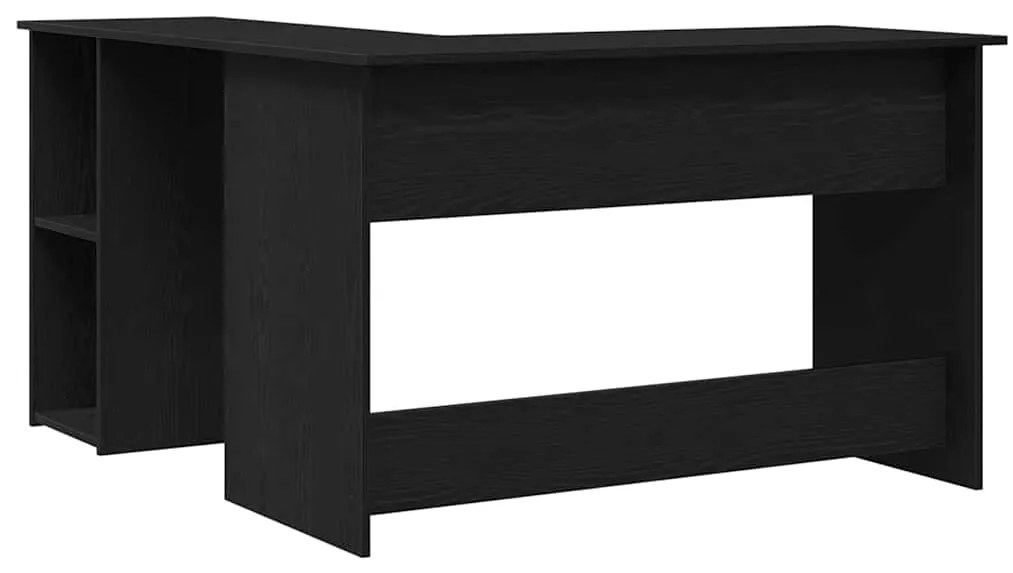 vidaXL Γωνιακό γραφείο Μαύρη δρυς 120 x 140 x 75 εκ Επεξεργασμένο ξύλο