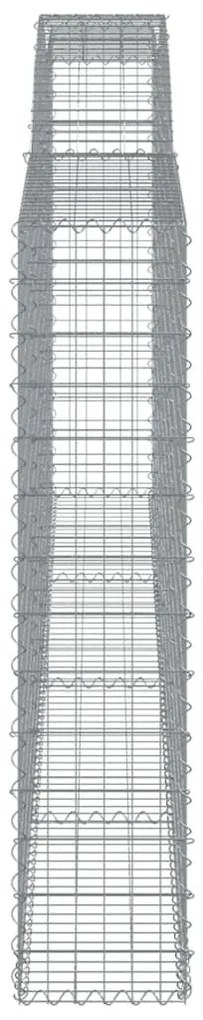 Συρματοκιβώτια Τοξωτά 20 τεμ. 400x30x140/160 εκ. Γαλβαν. Ατσάλι - Ασήμι