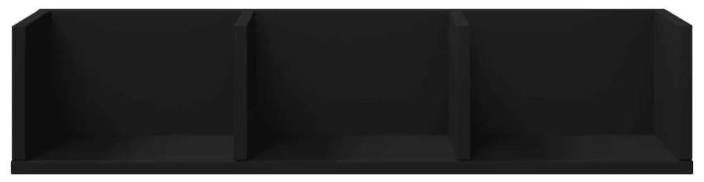 vidaXL Ντουλάπια Τοίχου 2 τεμ. Μαύρα 75x18x16,5 εκ. Επεξεργασμένο Ξύλο
