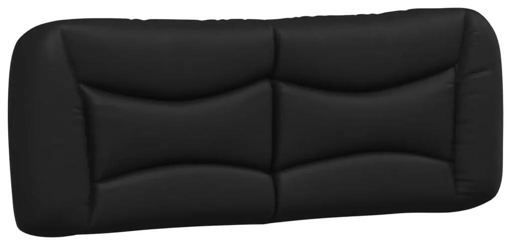 Πλαίσιο Κρεβατιού με Κεφαλάρι Μαύρο 140x190 εκ. Συνθετικό Δέρμα - Μαύρο