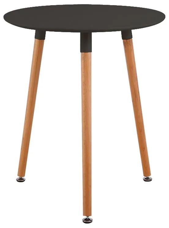 ART Τραπέζι Οξιά Φυσικό, MDF  Μαύρο  Φ60 H.70cm [-Φυσικό/Μαύρο-] [-Ξύλο-] Ε7089,2