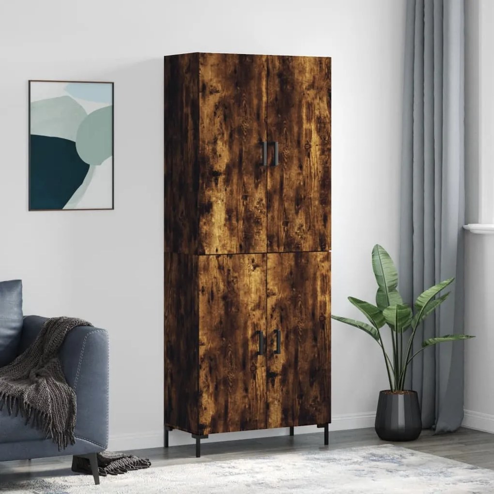 vidaXL Ντουλάπι Καπνιστή Δρυς 69,5x34x180 εκ. από Επεξεργασμένο Ξύλο