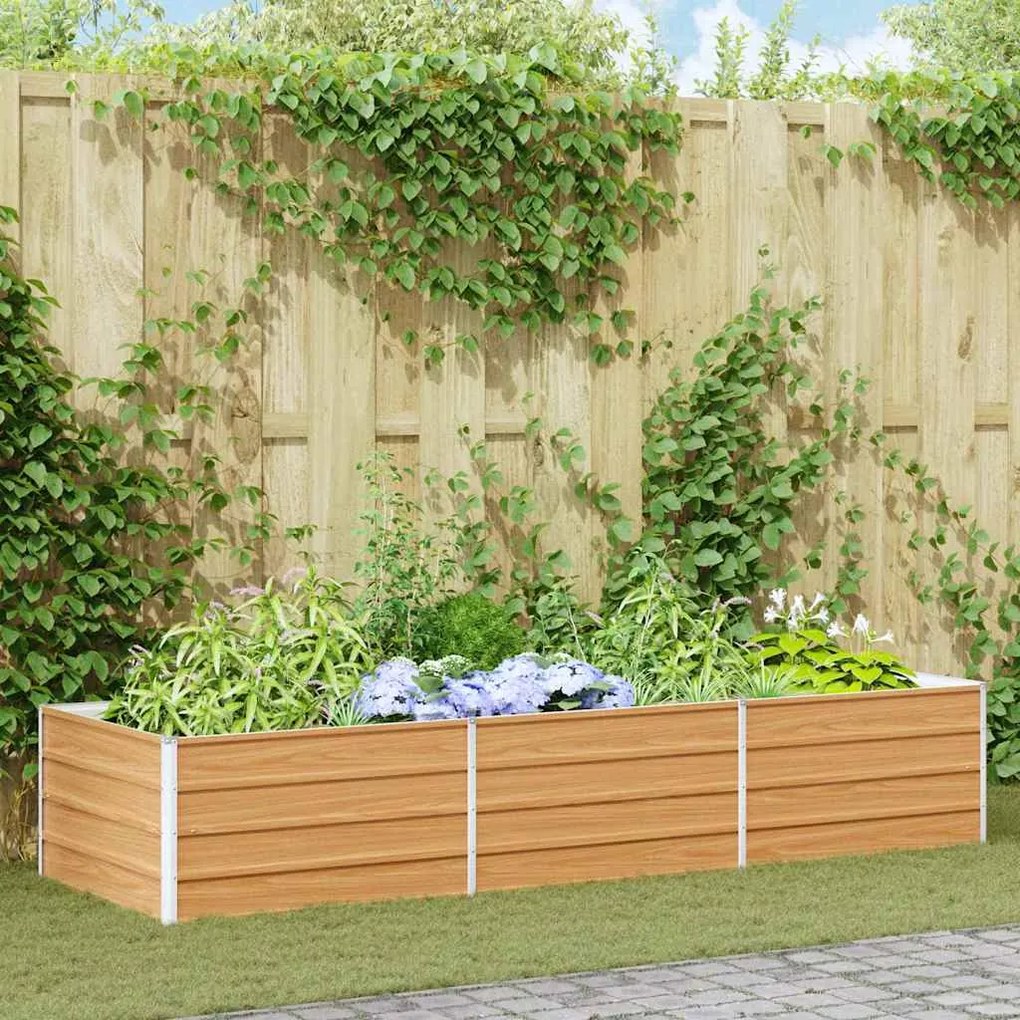 Υπερυψωμένη Ζαρντινιέρα Ανοιχτό καφέ 240 x 80 x 45 cm