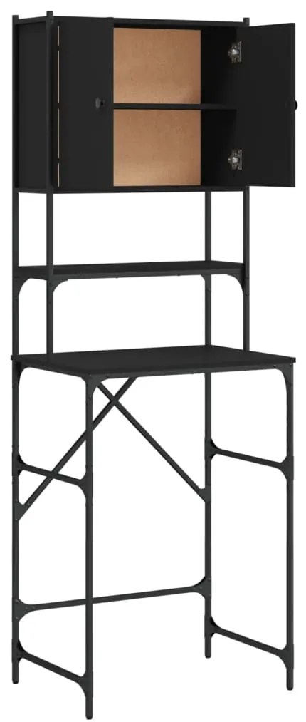 vidaXL Ντουλάπι Πλυντηρίου Μαύρο 68x48,5x194 εκ.