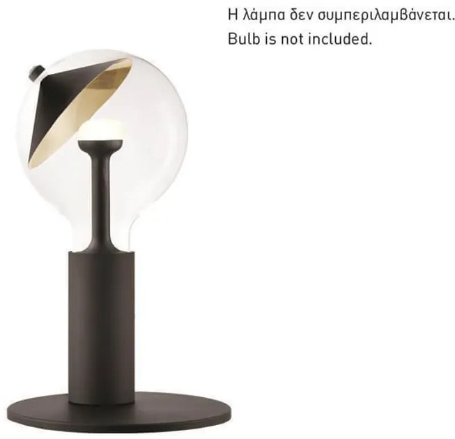 Επιτραπέζιο φωτιστικό "Move me" Eurolamp (147-81896) με λαμπτήρα Ε27 και διαστάσεις 16x6cm - Μαύρο