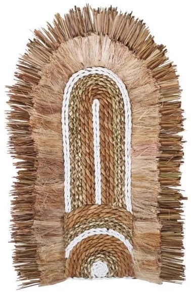Διακοσμητικό τοίχου Earsy Inart seagrass σε φυσικό 58x32x8εκ 339-000035 339-000035 Καφέ