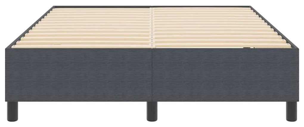 vidaXL Κρεβάτι με ελατήρια Σκούρο γκρι 140 x 200 cm Βελούδο