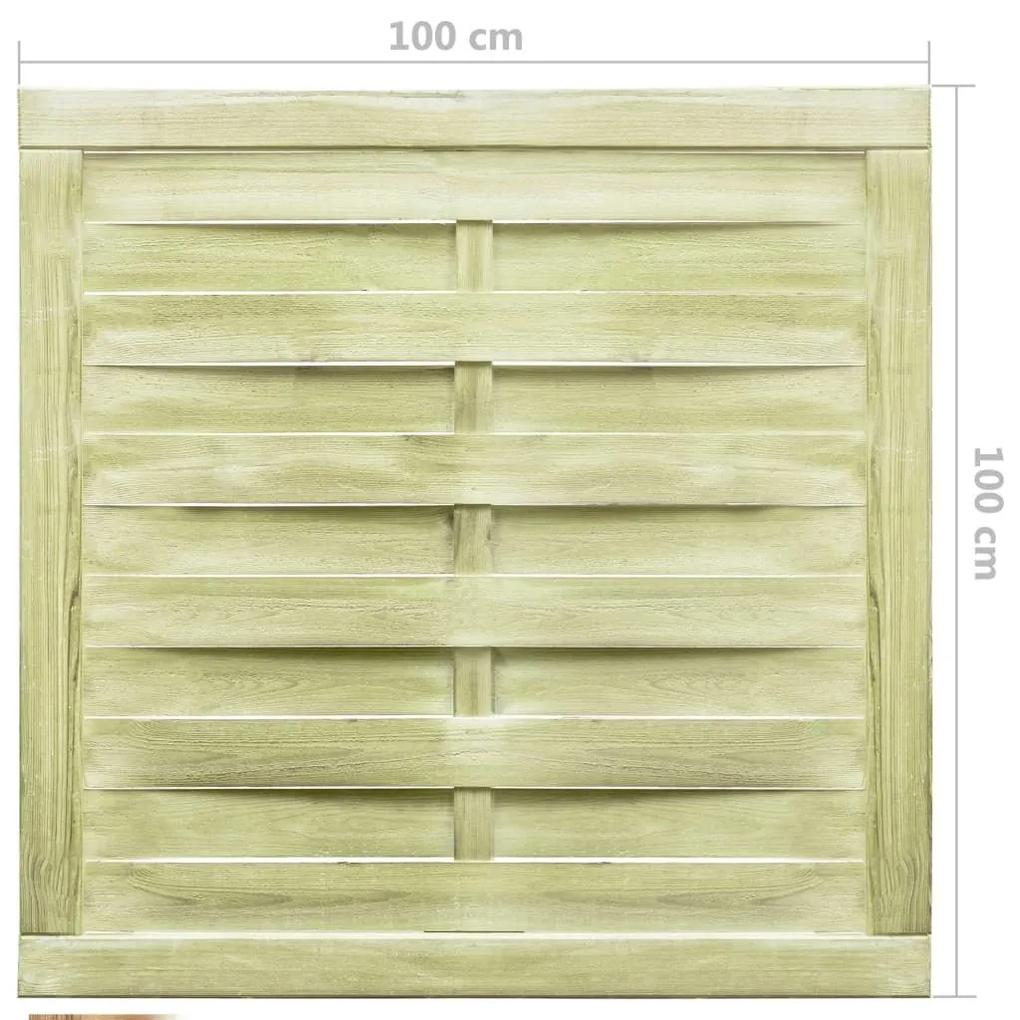 Πόρτα Φράχτη Πράσινη 100 x 100 εκ. Εμποτισμένο Ξύλο Πεύκου - Πράσινο