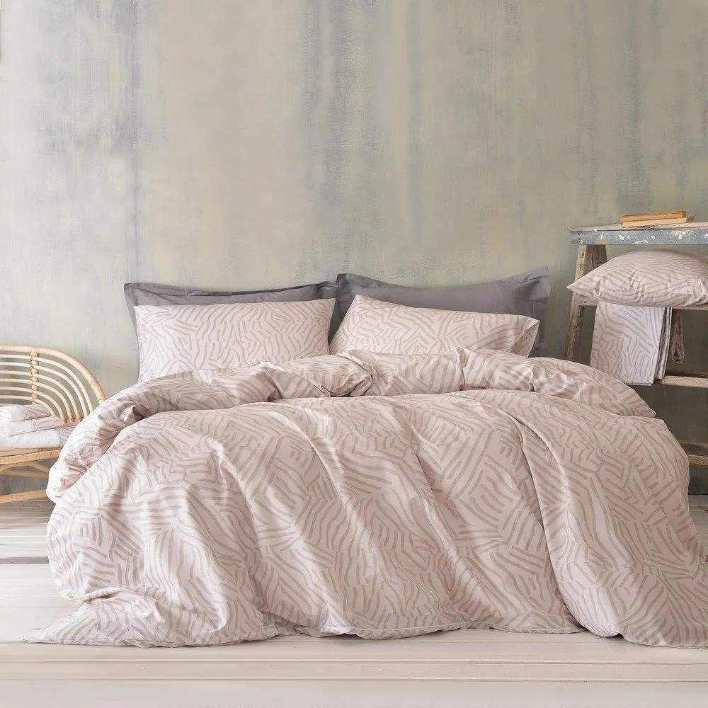 Σεντόνια Derek (Σετ 4τμχ) Pink Ρυθμός King Size 270x290cm 100% Cotton