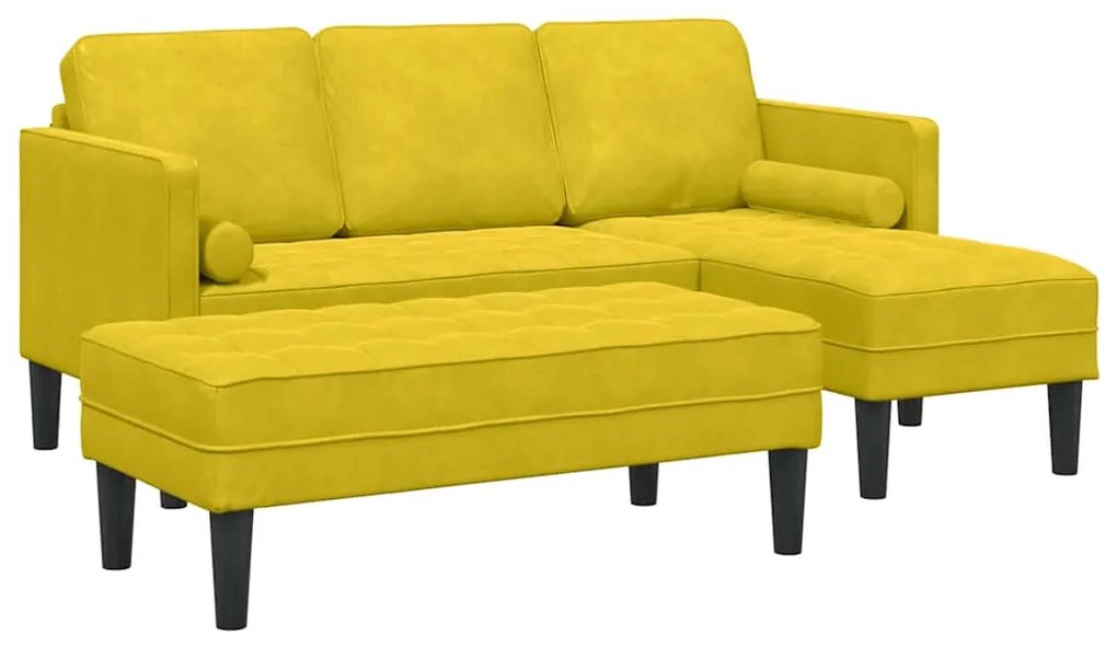 vidaXL Σετ Καναπέ 2 pcs Κίτρινο 173 x 131 x 67 εκ Βελούδο