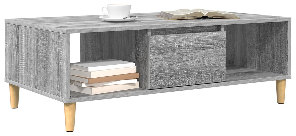 vidaXL με αποθήκευση με πόρτα Γκρι sonoma 103.5 x 60 x 35 εκ Επεξεργασμένο ξύλο