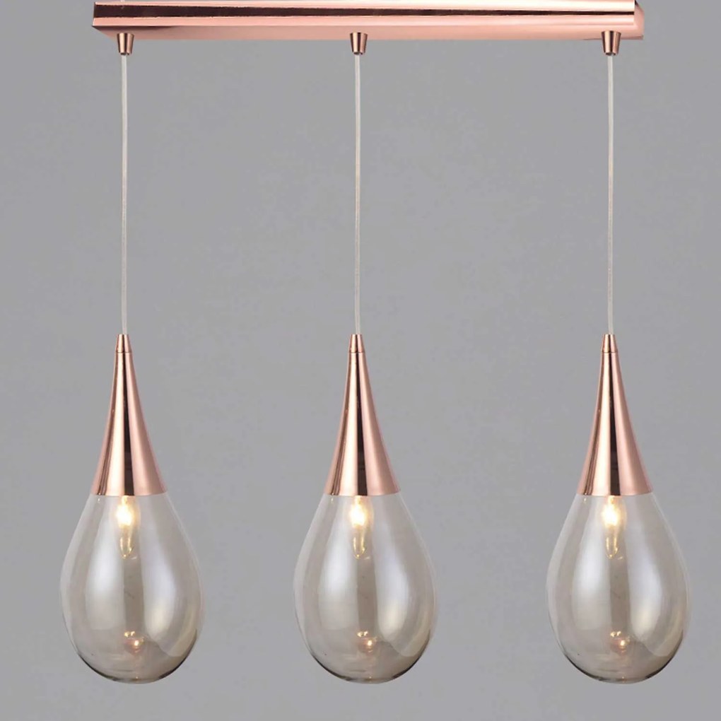 Φωτιστικό Οροφής Avantgarde OD53423SCP Copper Metal, Glass