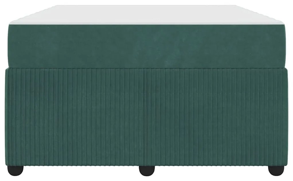 vidaXL Σκελετός Κρεβατιού με στρώμα Σκούρο Πράσινο 120 x 200 cm ύφασμα