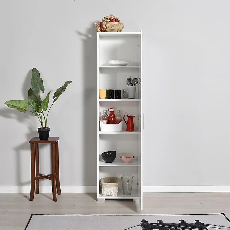 Ντουλάπι-στήλη Chad1 λευκό gloss 45x32x169εκ 45x32x169 εκ.