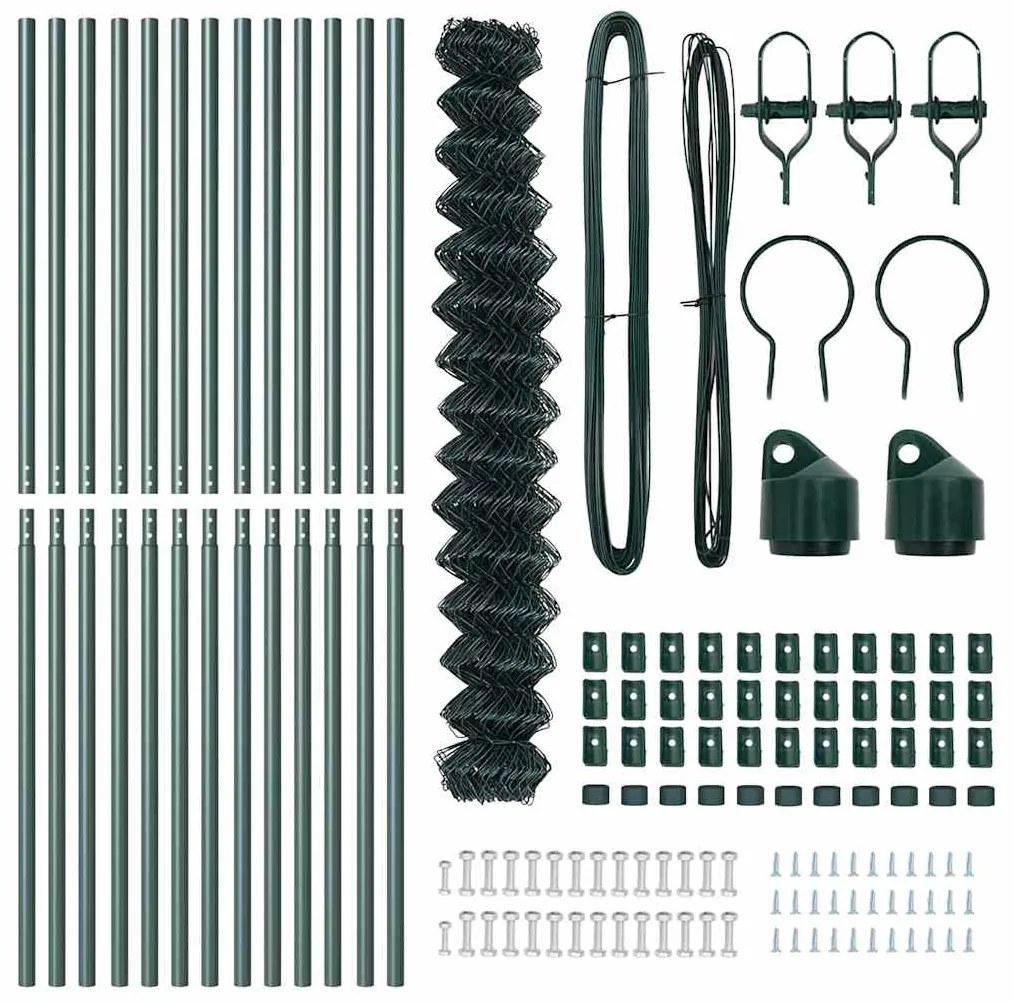vidaXL Στύλος Περιφράξεων Πράσινο 25 x 1,6 μ (60 x 60 mm πλέγμα)