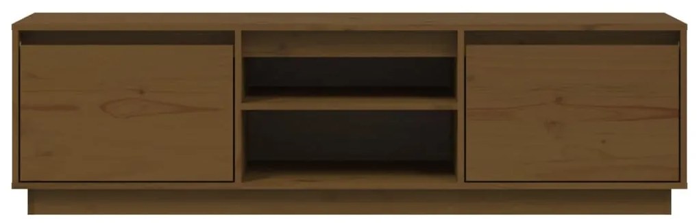 vidaXL Έπιπλο Τηλεόρασης Καφέ Μελί 140x35x40 εκ. από Μασίφ Ξύλο Πεύκου