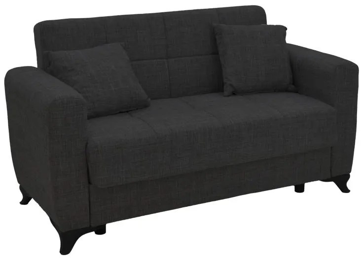 Καναπές - Kρεβάτι Modestο με Αποθηκευτικό χώρο 2θέσιος Ύφασμα Μαύρο 155x85x80 εκ. 155x85x80 εκ.