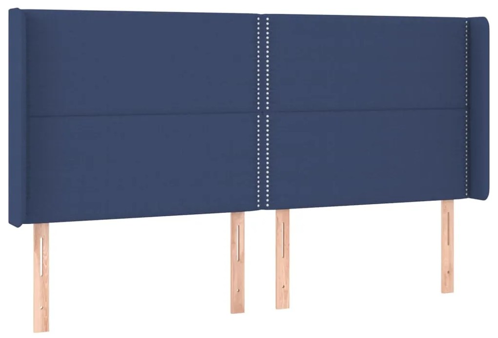 Κεφαλάρι με Πτερύγια Μπλε 183x16x118/128 εκ. Υφασμάτινο 3119460