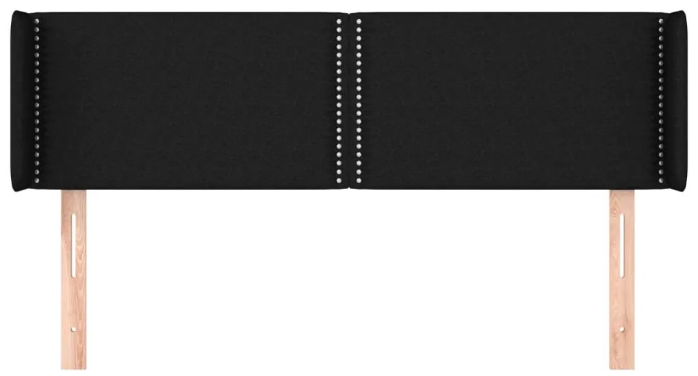 vidaXL Κεφαλάρι με Πτερύγια Μαύρο 147x16x78/88 εκ. Υφασμάτινο