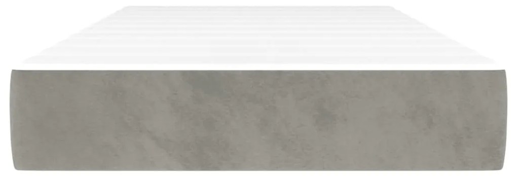vidaXL Πλαίσιο Κρεβατιού Ανοιχτό Γκρι 90x190x20 εκ. Βελούδινο