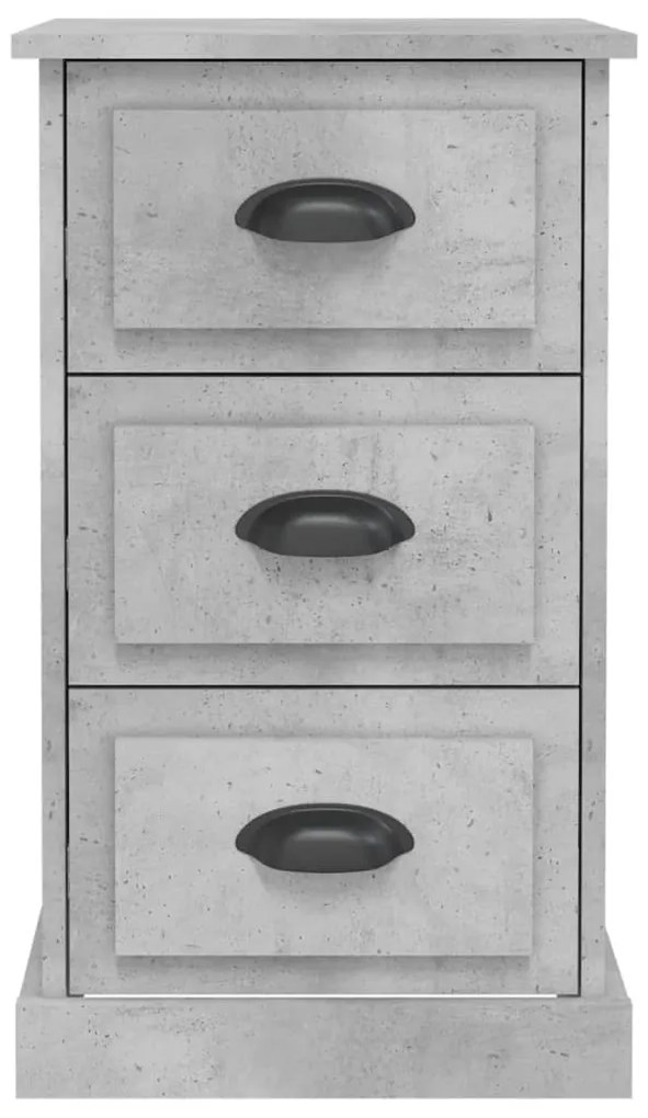 vidaXL Κομοδίνο Γκρι Σκυροδέματος 39x39x67 εκ. από Επεξεργασμένο Ξύλο