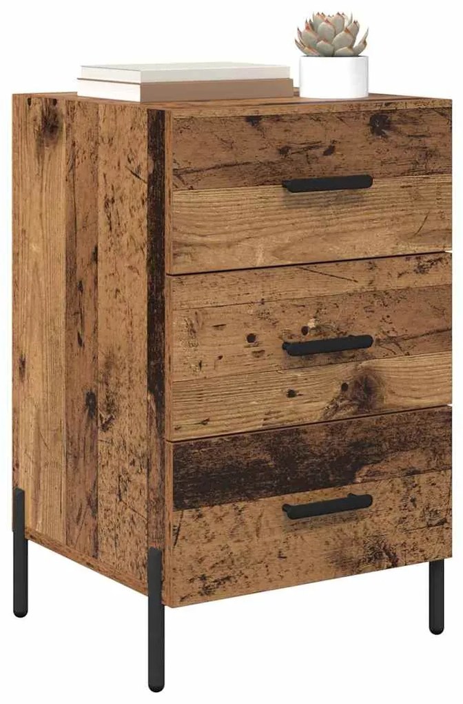 vidaXL Κομοδίνο Παλιό ξύλο 40 x 40 x 66 εκ. Επεξεργασμένο ξύλο