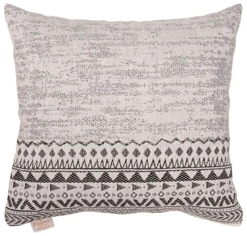 Μαξιλαροθήκη Διακοσμητική 3021 Grey Viopros 42X42 100% Cotton