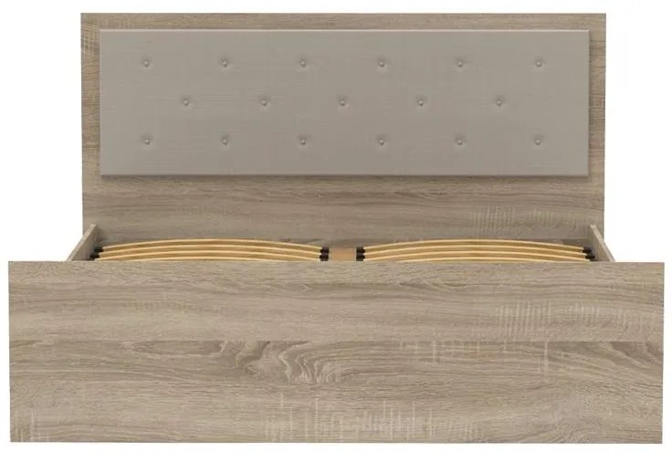 Κρεβάτι διπλό Vita Plus μελαμίνη σε sonoma απόχρωση 160x200εκ 160x200x95 εκ.