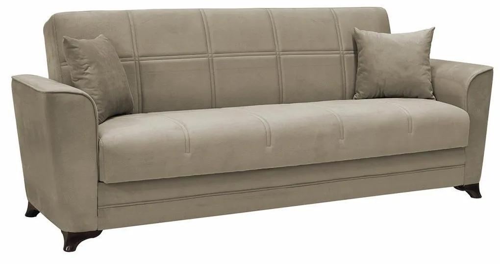 Καναπές Κρεβάτι Τριθέσιος JULIAN 3S Ανοιχτό Καφέ 232x85x90cm - Ύφασμα - 14210226