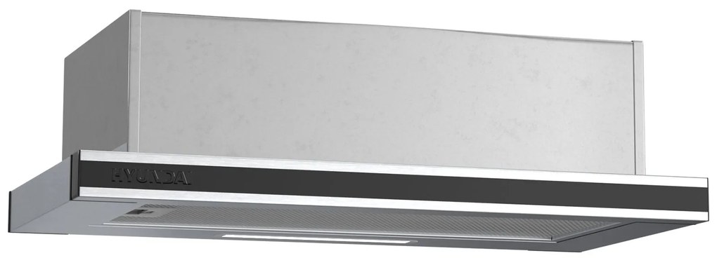 Hyundai HHD24-TL7061B/GL Συρόμενος Απορροφητήρας 60cm Inox (REPL. HHD23-TL7060B-GL)