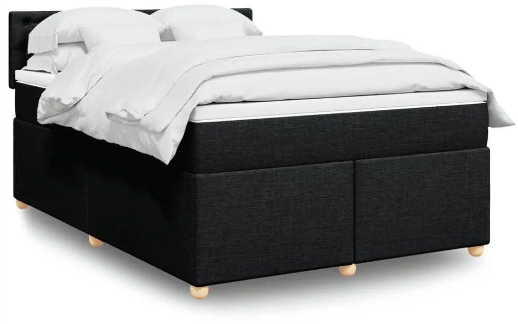 ΚΡΕΒΑΤΙ BOXSPRING ΜΕ ΣΤΡΩΜΑ ΜΑΥΡΟ 160X200 ΕΚ. ΥΦΑΣΜΑΤΙΝΟ 3289047