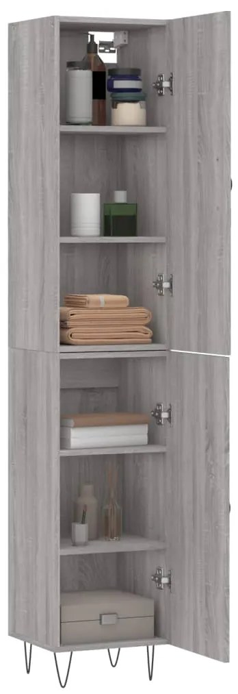 vidaXL Μπουφές Sonoma Γκρι 34,5 x 34 x 180 εκ. από Επεξεργασμένο Ξύλο
