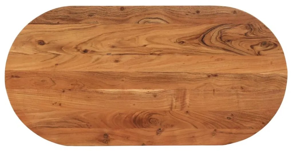 vidaXL Επιφάνεια Τραπεζιού Οβάλ 100x50x2,5 εκ. Μασίφ Ξύλο Ακακίας