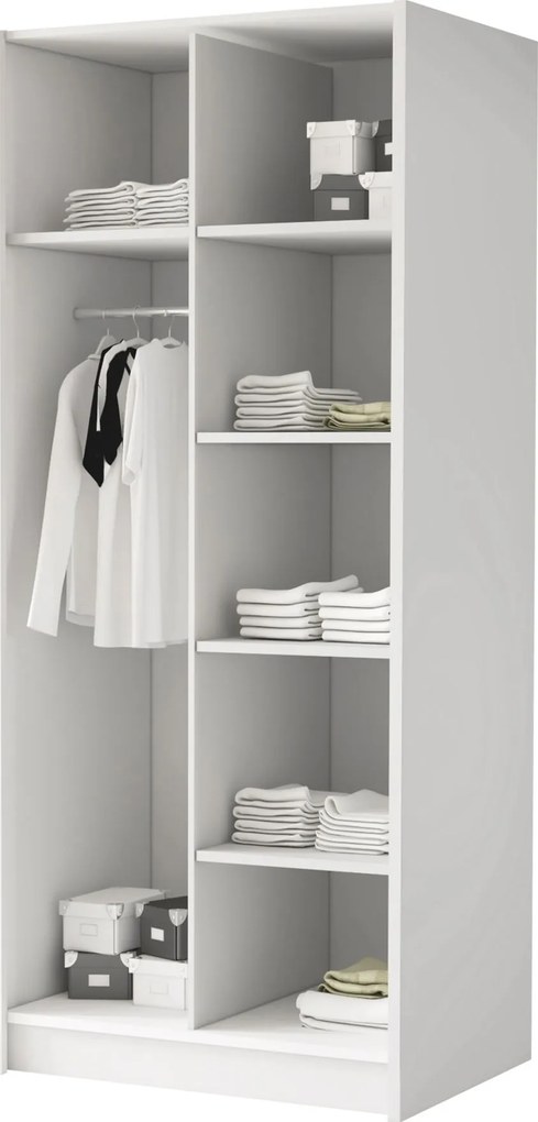 Ντουλάπα Bono II Δίφυλλη-Leuko-Mauro