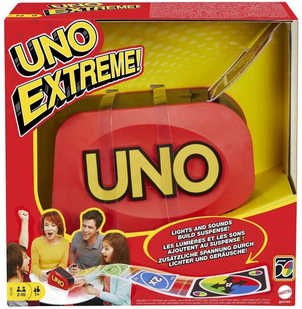 Επιτραπέζιο Παιχνίδι Uno Extreme GXY75 Για 2-10 Παίκτες Multi Mattel