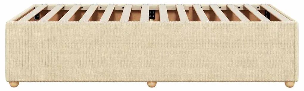 vidaXL Σκελετός Κρεβατιού Χωρίς Στρώμα Κρεμ 100 x 200 εκ. Υφασμάτινο